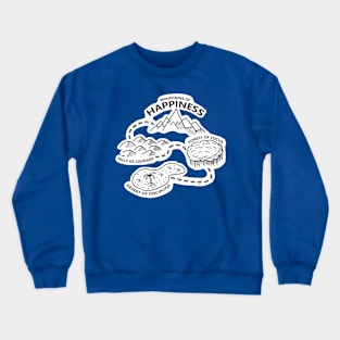 Motivational Map to Mountains of Happiness Crewneck Sweatshirt